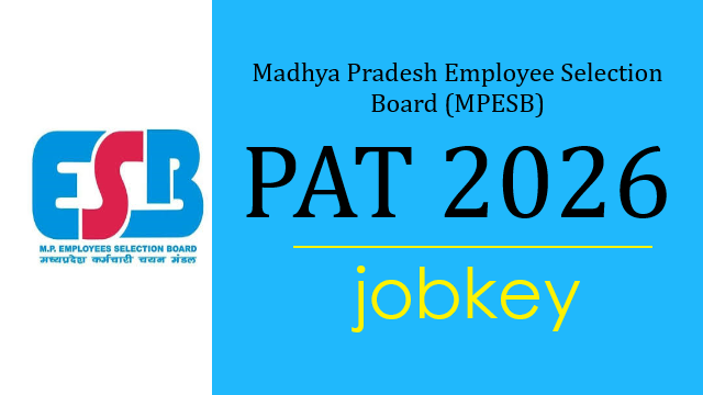 MPESB Pre Agriculture Test PAT Online Form 2026-jobkey